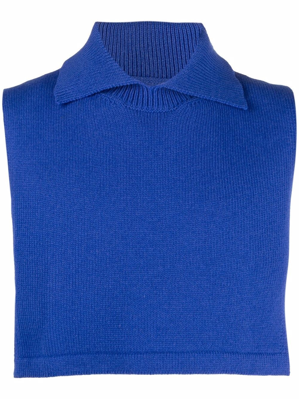 collared knitted bib - 1