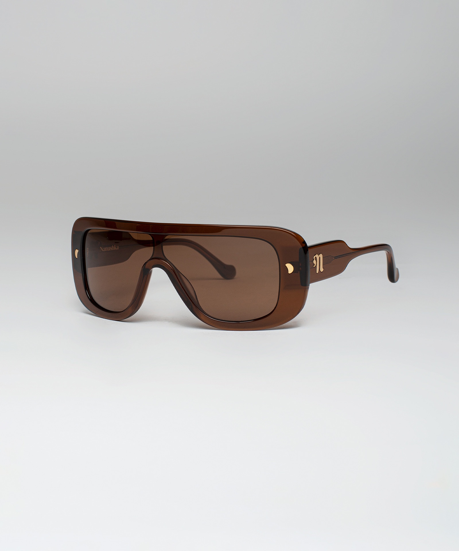 MONSINO - Oversized square-frame sunglasses - Brown - 2