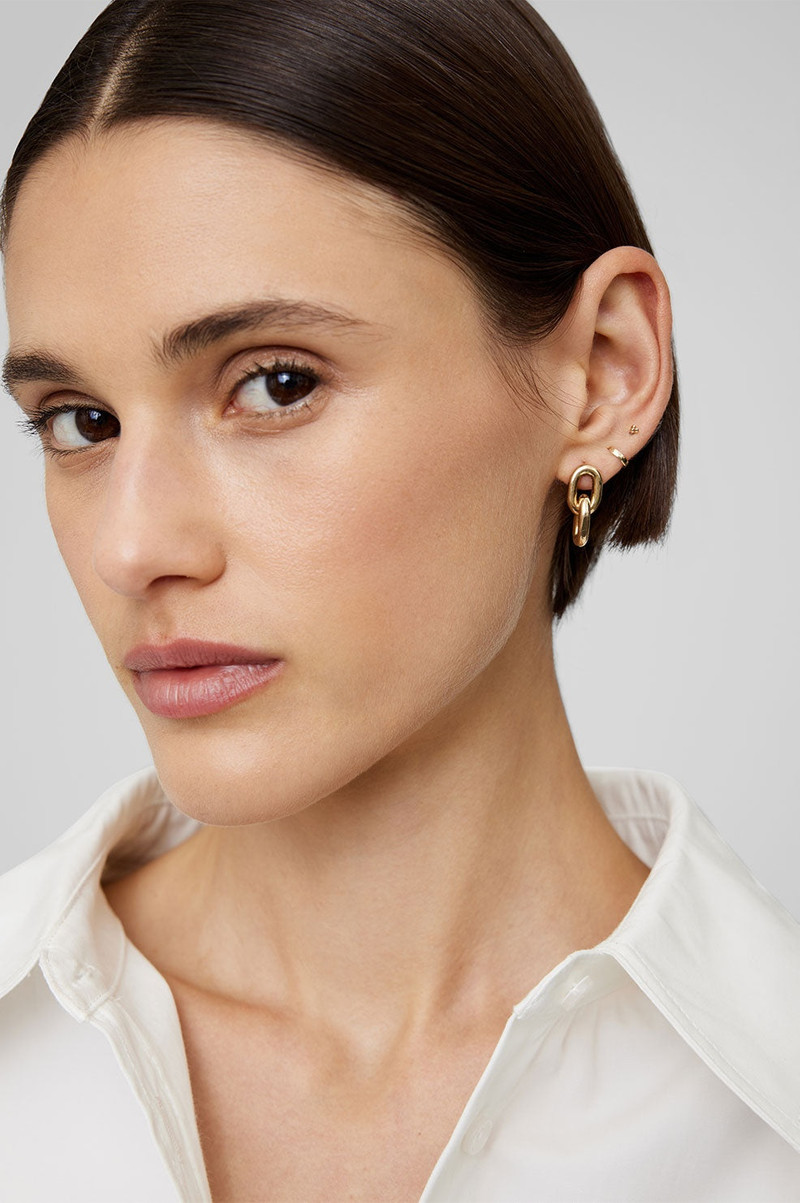 ANINE BING Link Drop Earrings - 14k Gold outlook