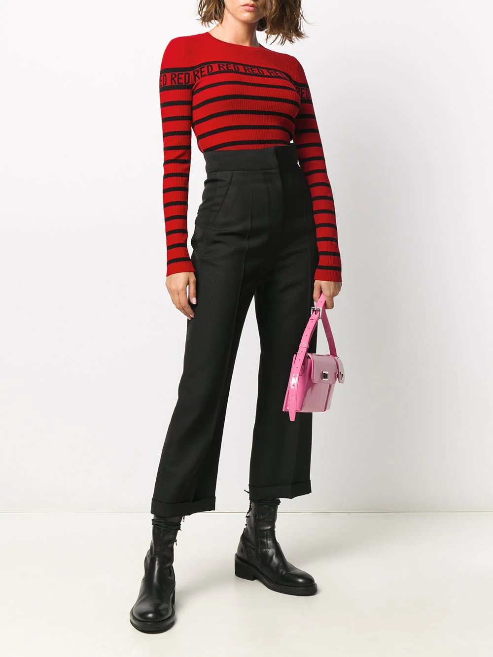 striped rib-knit jumper - 2