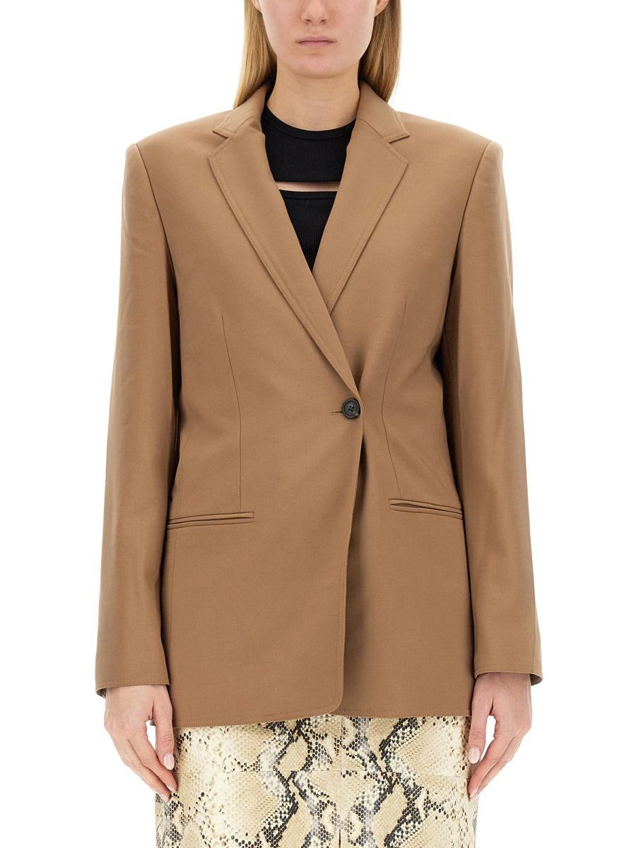 HELMUT LANG SINGLE-DOUBLE BREASTED BLAZER - 1