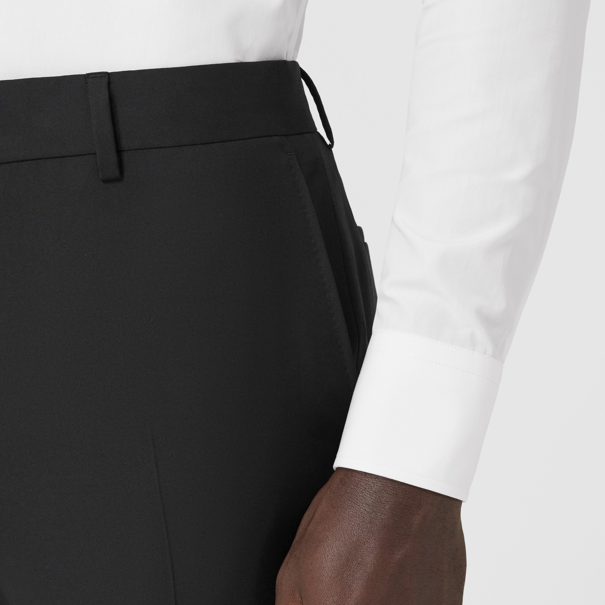 Slim Fit Wool Tailored Trousers - 3