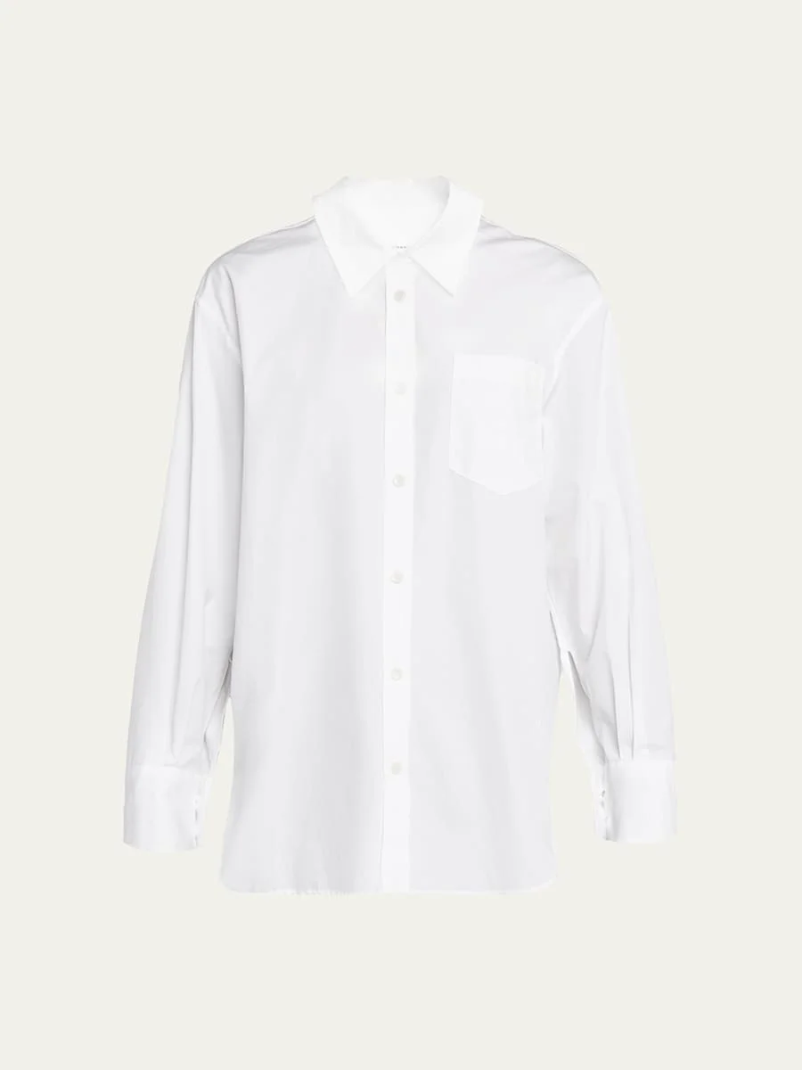 Oversized Long-Sleeve Tunic Shirt - 1