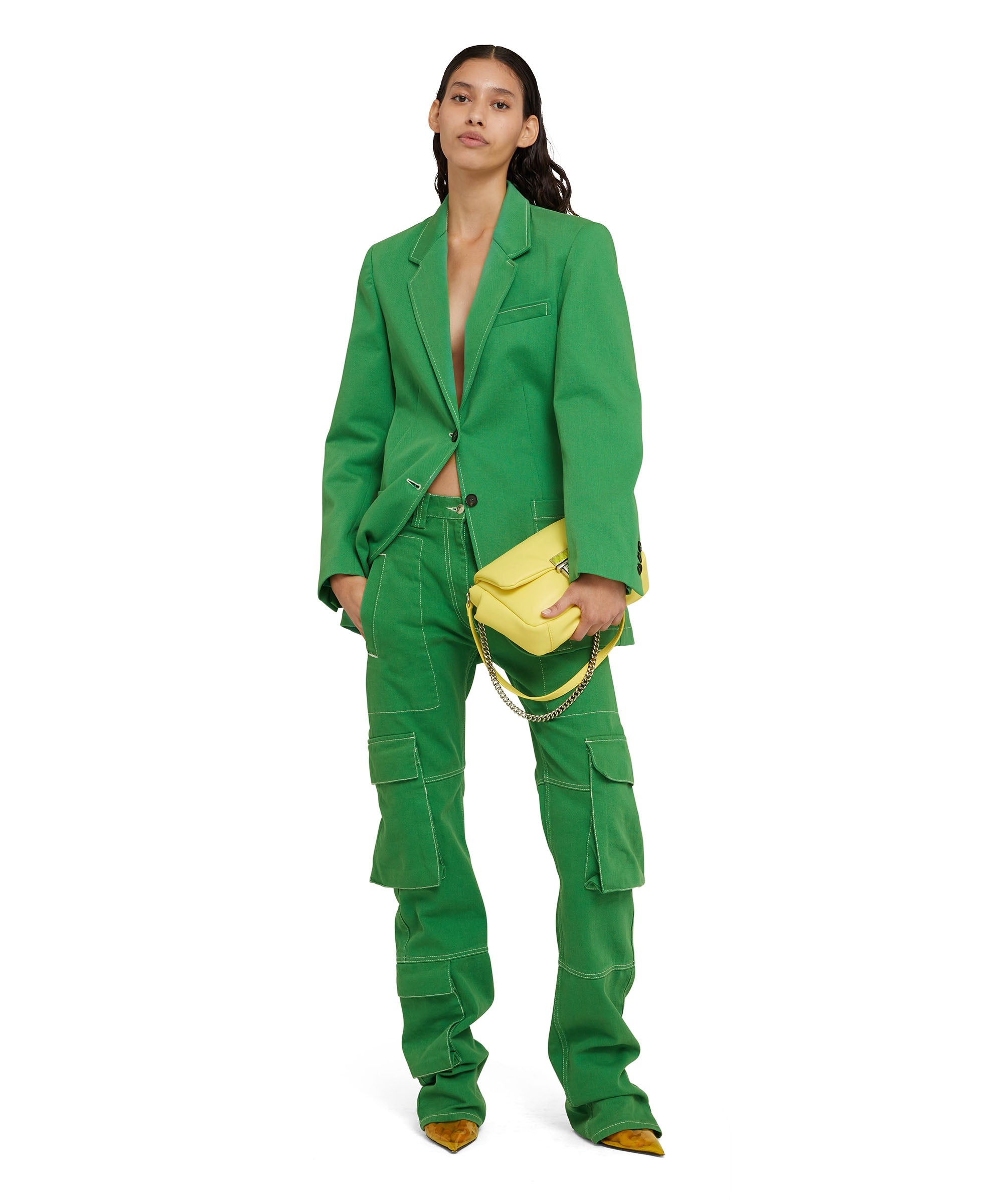Solid color bull cargo pants - 3