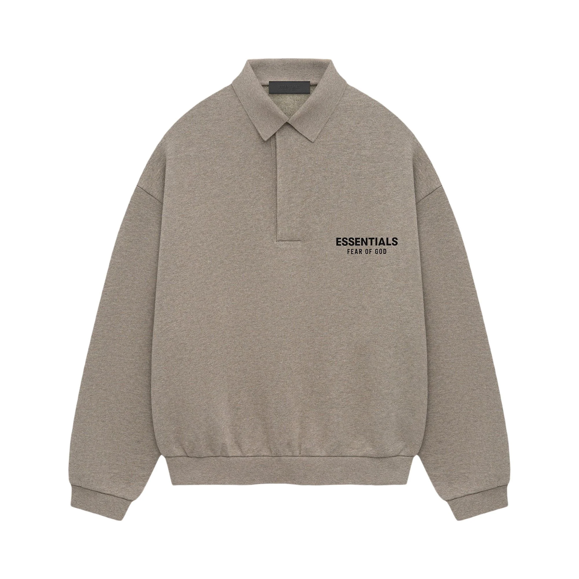 Fear of God Essentials Fleece Polo 'Heather Grey' - 1