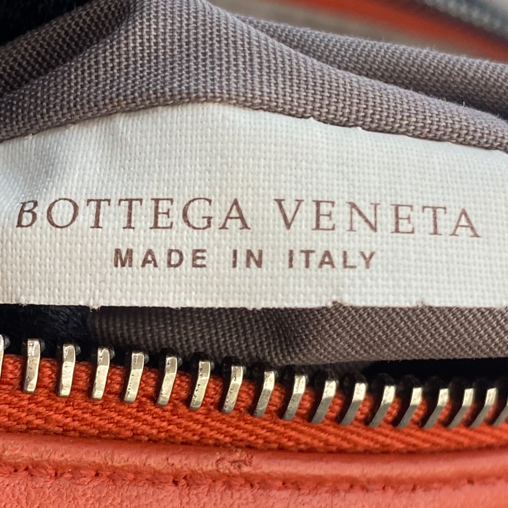 Bottega - Bottega Veneta Orange Square Crossbody Bag - 12