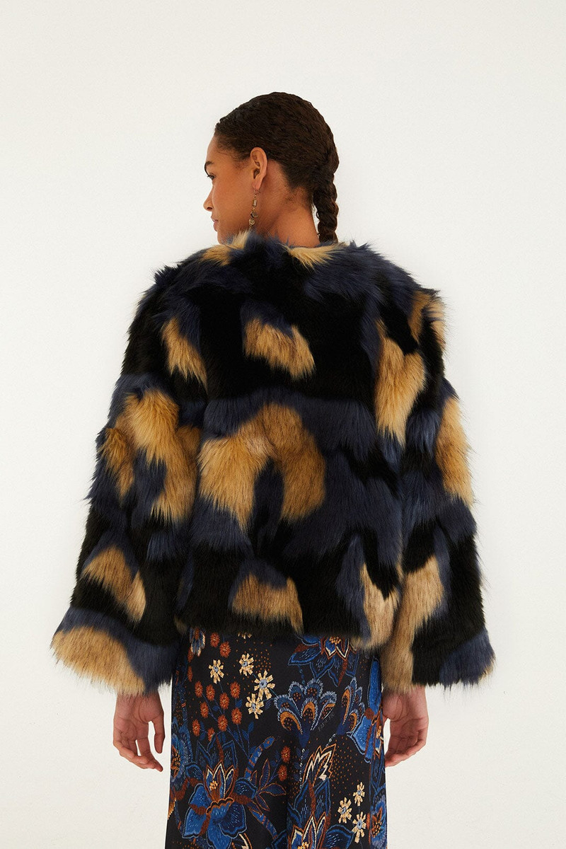 Multicolor Fur Coat 3