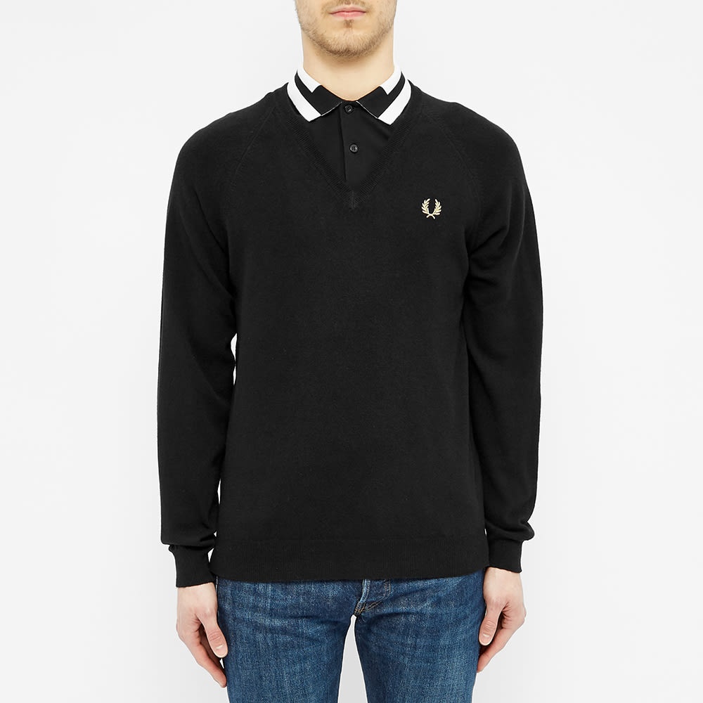 Fred Perry Reissues Lambswool V-Neck Jumper - 4