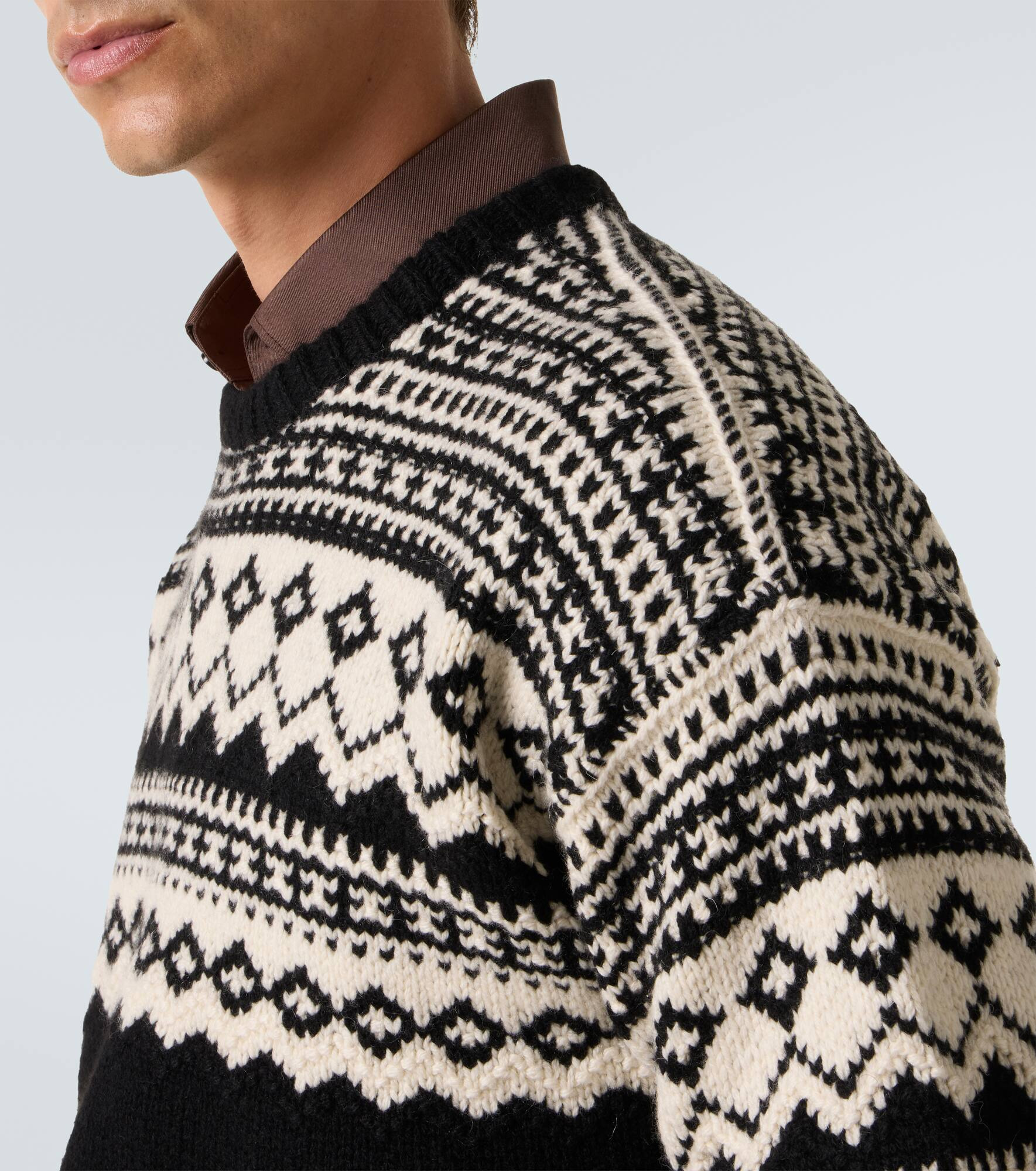 Intarsia cashmere sweater - 6