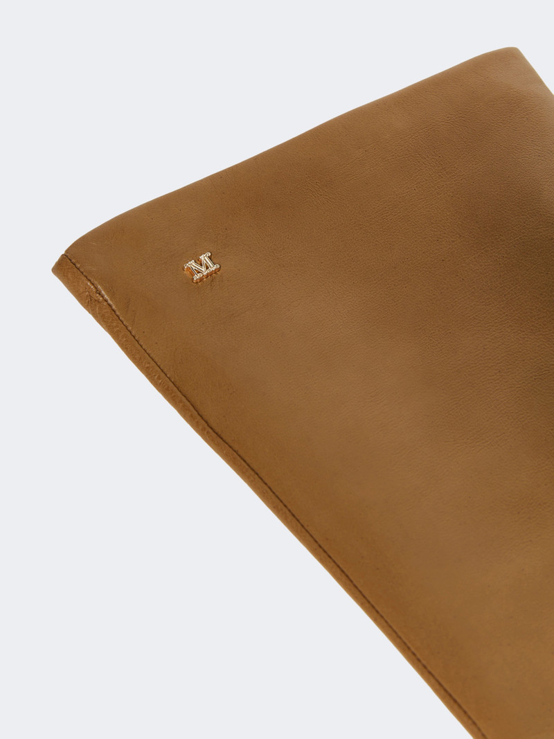 Max Mara AFIDEE Long Nappa leather gloves - TOBACCO outlook