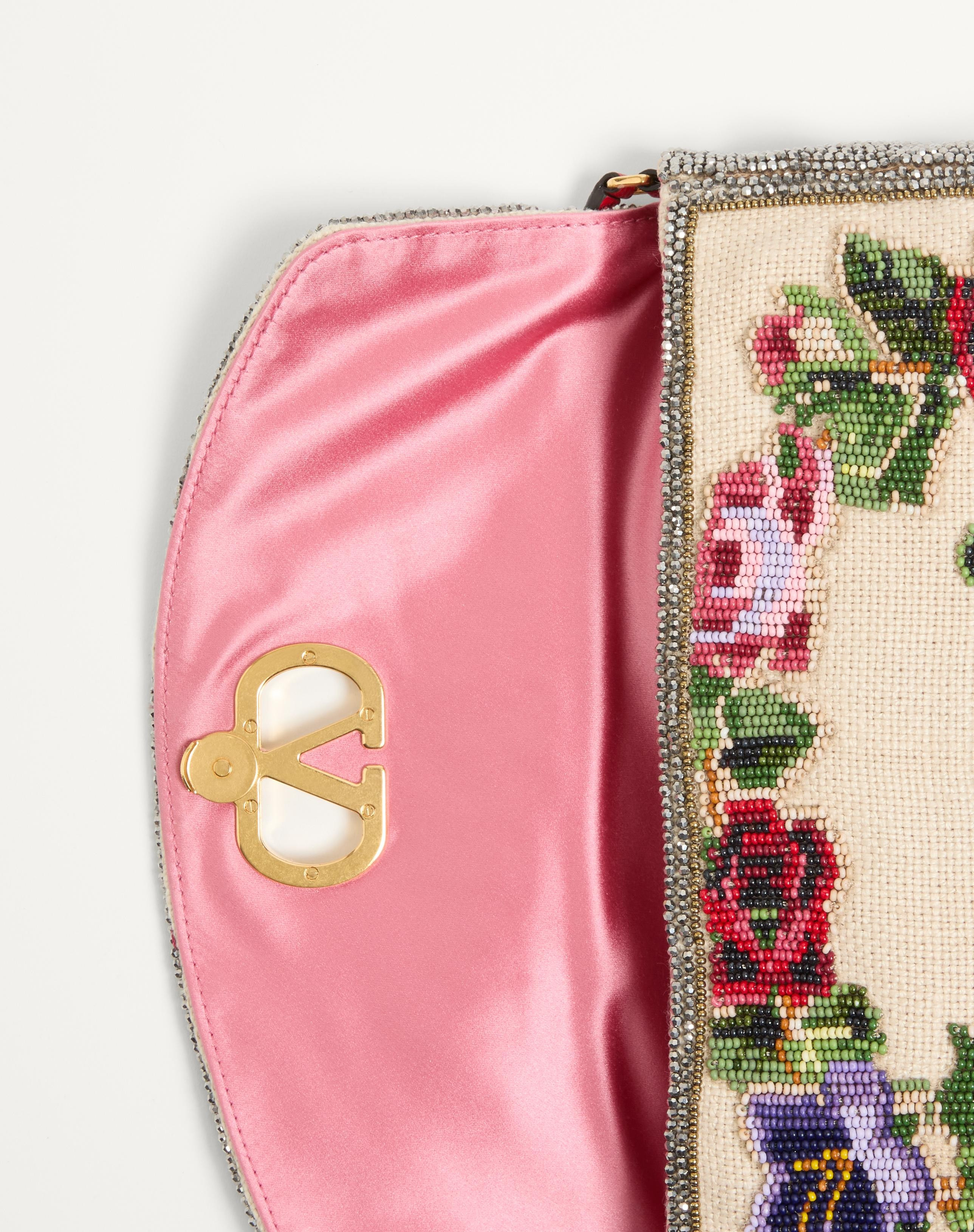 VALENTINO GARAVANI VAIN SOFT EMBROIDERED SMALL SHOULDER BAG - 6