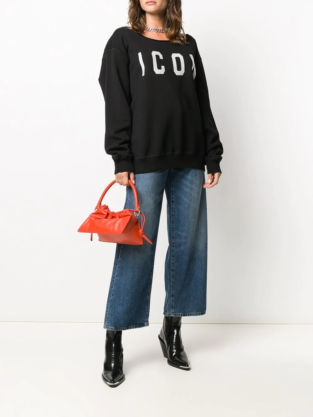 crystal-embellished ICON sweatshirt - 2