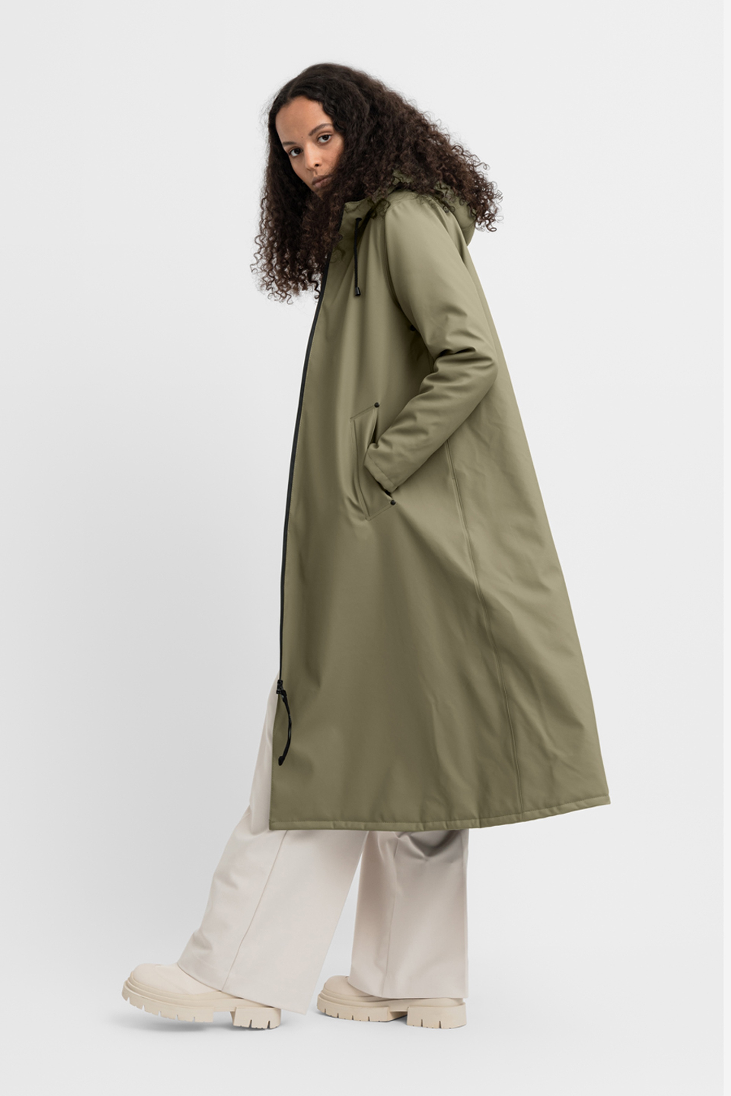 Mosebacke Long Winter Raincoat Aloe - 3