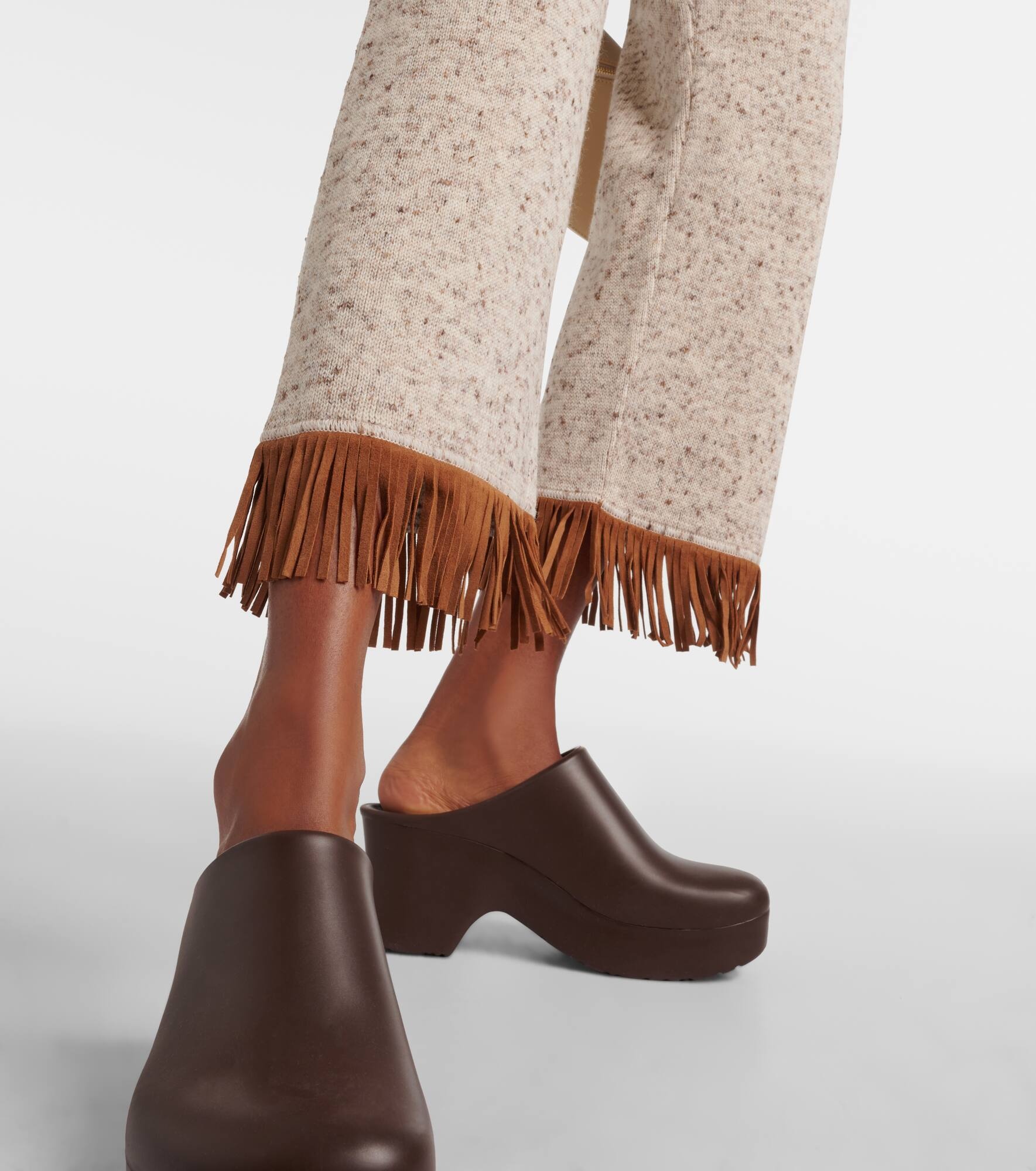 Dreamscape fringed wool-blend pants - 5
