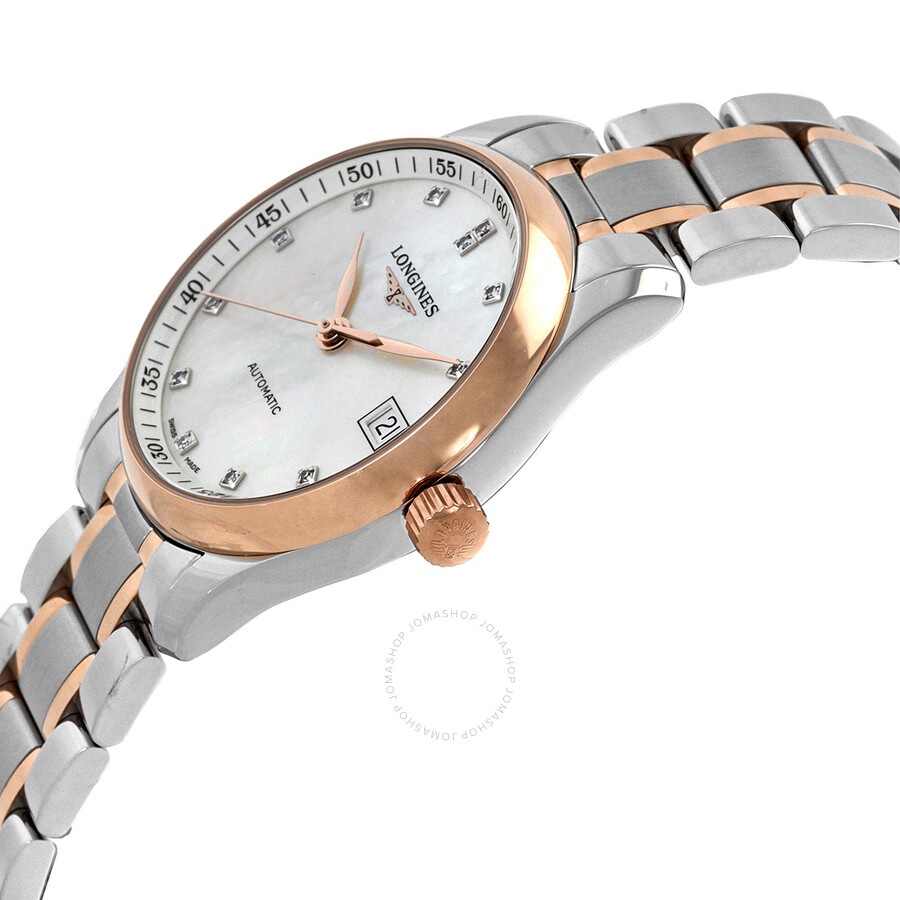 Longines The Longines Master Collection Automatic Diamond White Mother of Pearl Dial Ladies Watch L2 - 2