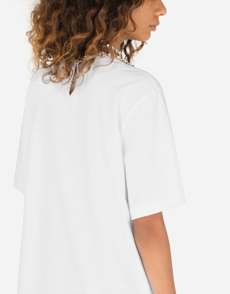 Printed jersey T-shirt with J.LO embellishment 5