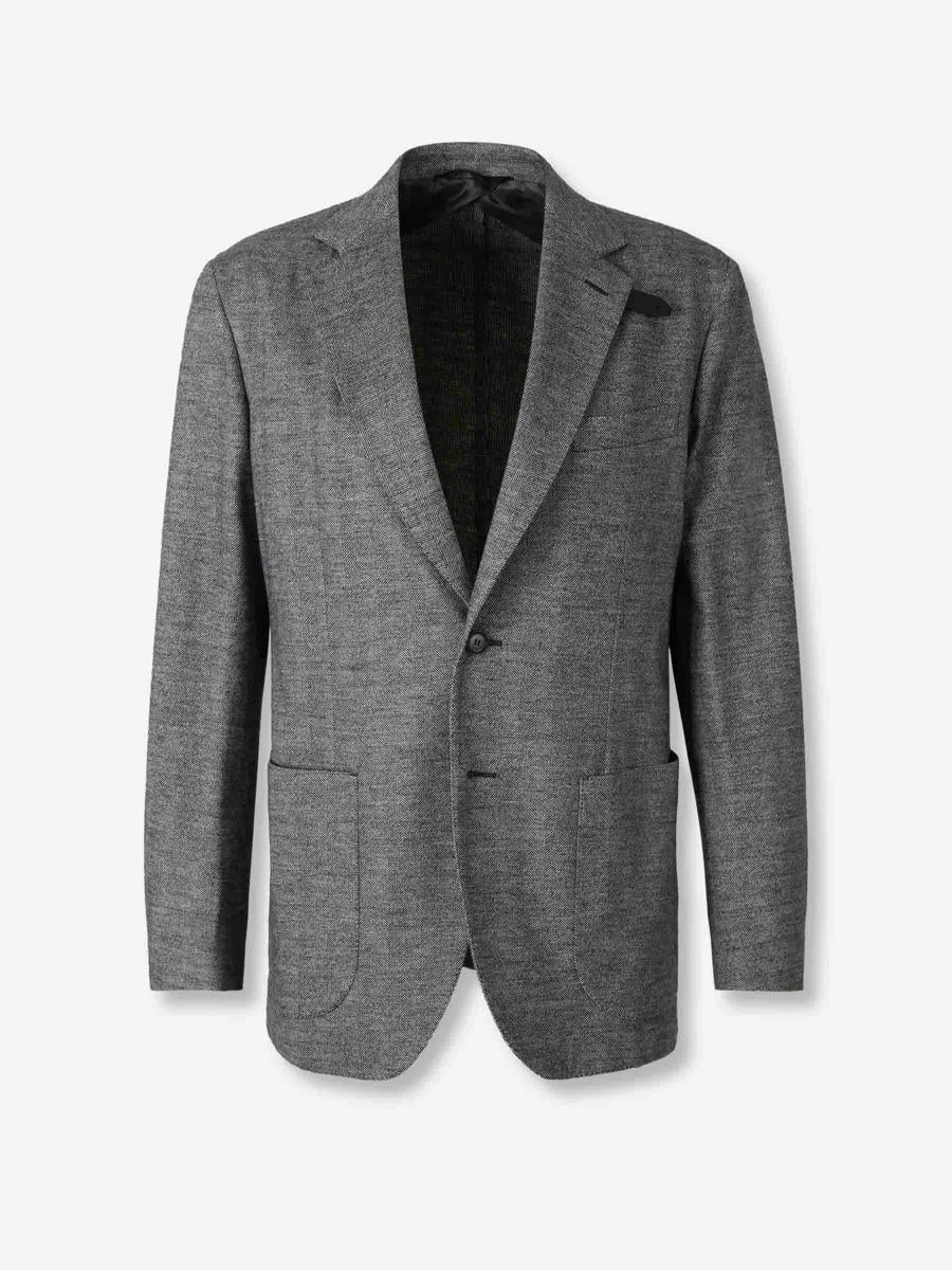 Brioni Straight Herringbone Blazer - 1