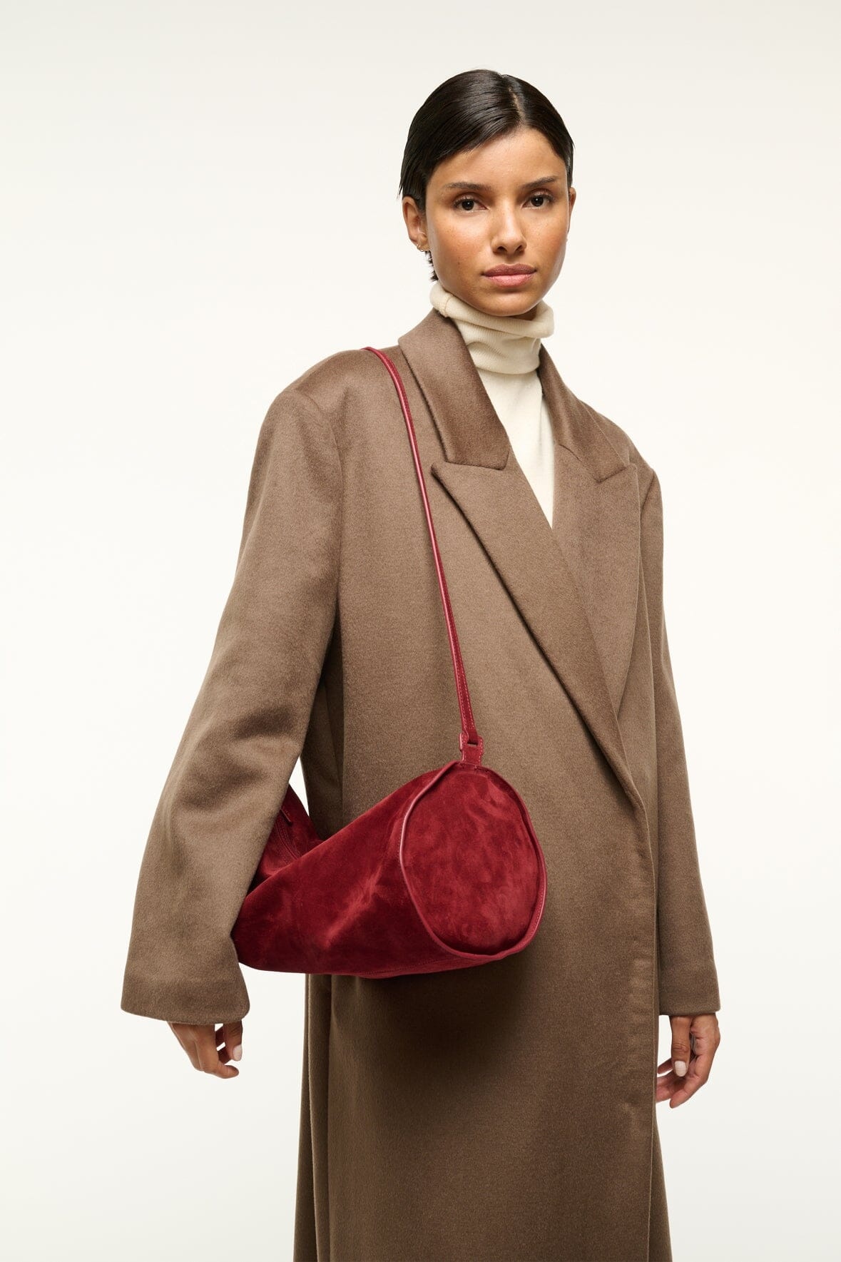 STAUD SERGE COAT DEEP TAUPE - 3