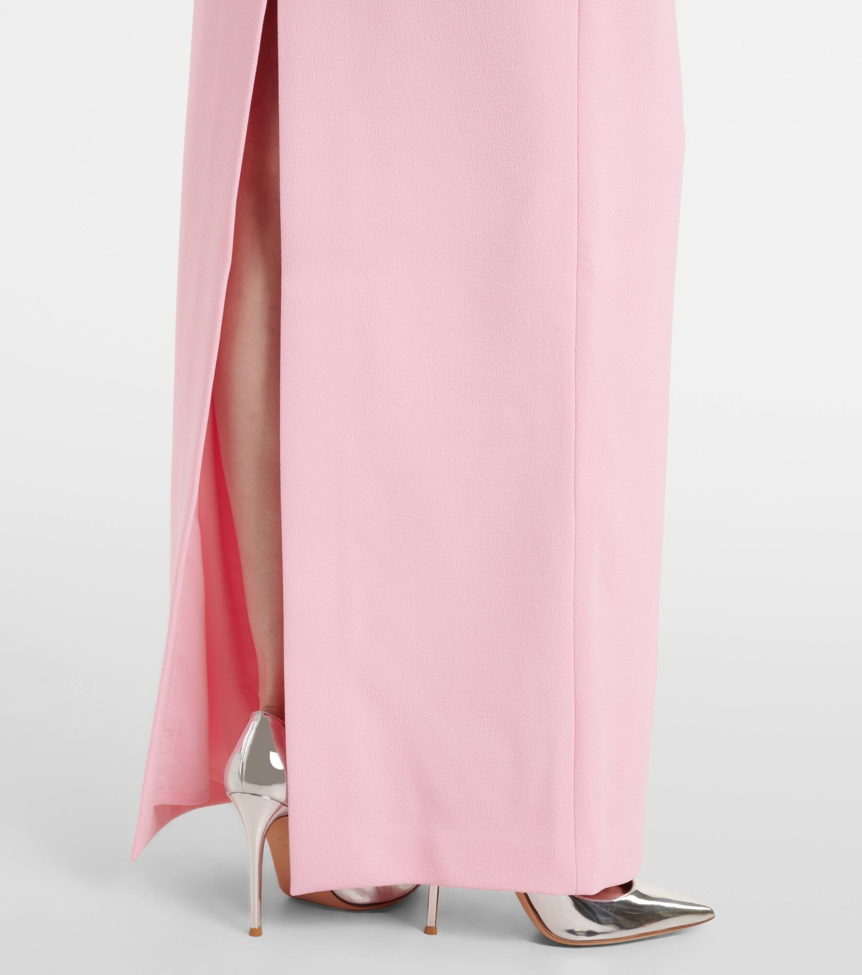 Isabella asymmetric crêpe gown - 5