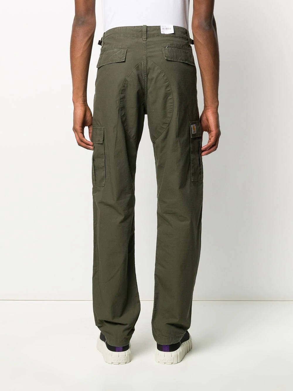 straight leg cargo trousers - 4