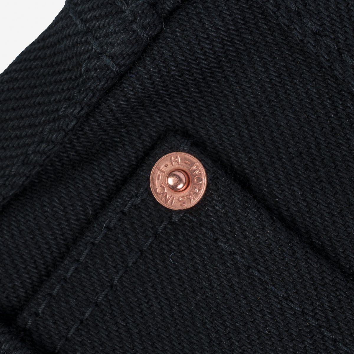 IH-666S-SB 21oz Selvedge Denim Slim Straight Cut - Superblack Non-Fade - 11