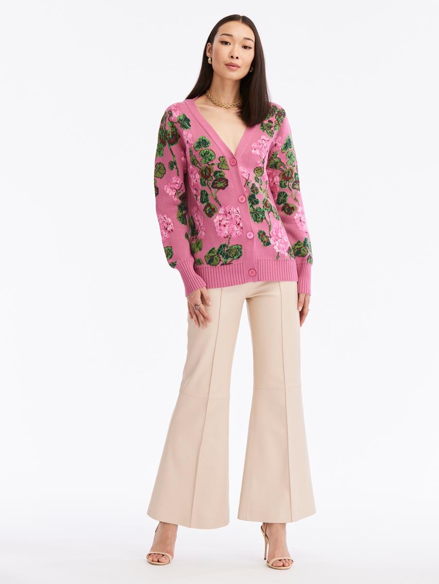 GERANIUM JACQUARD CARDIGAN - 2