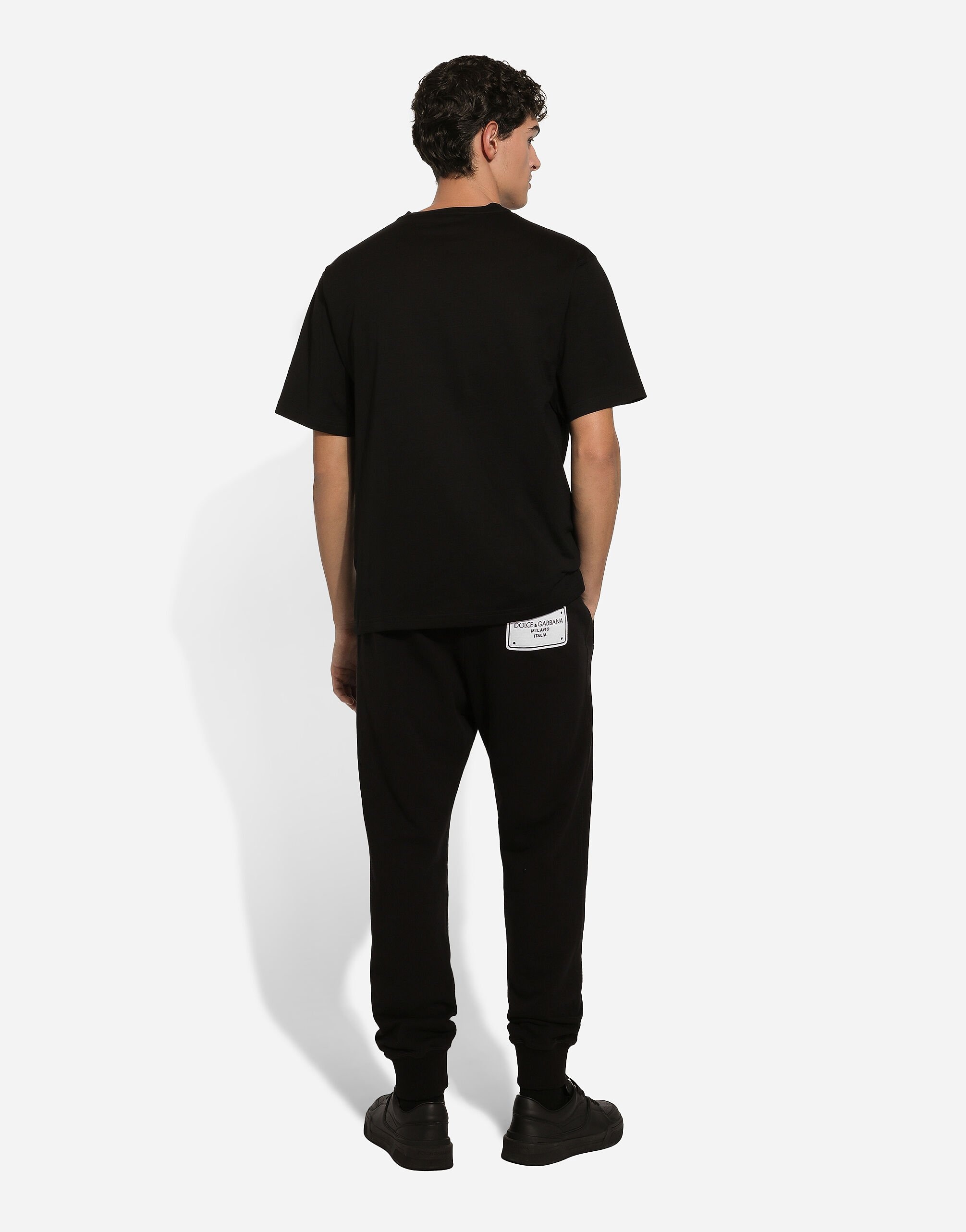 Cotton T-shirt with logo embroidery - 3
