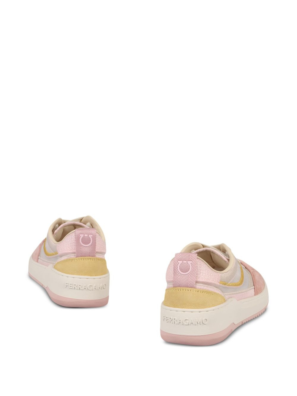 Mesh suede lace-up sneakers - 3