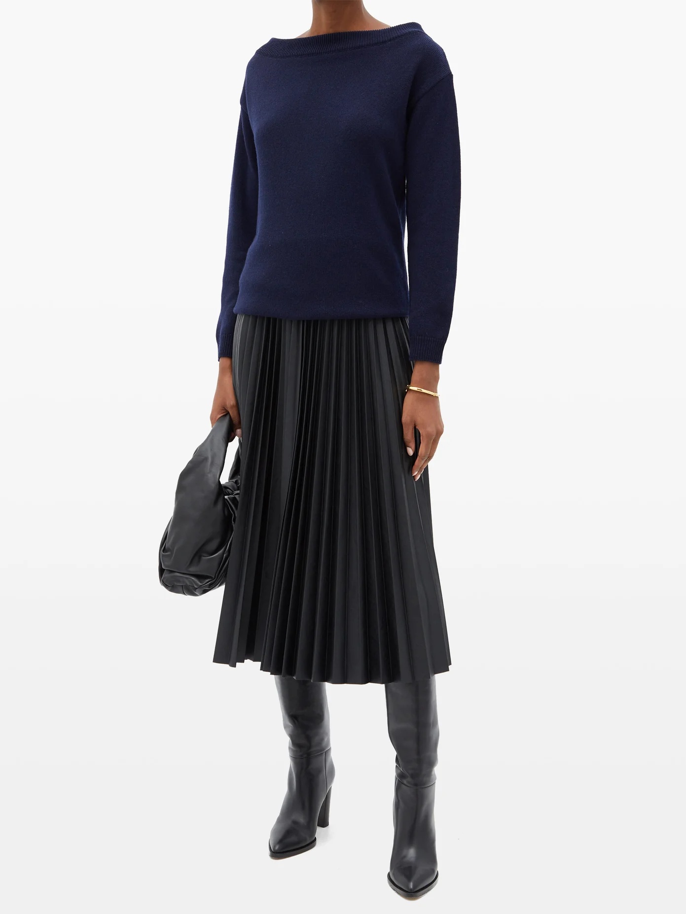 Boat-neck cashmere sweater - 2