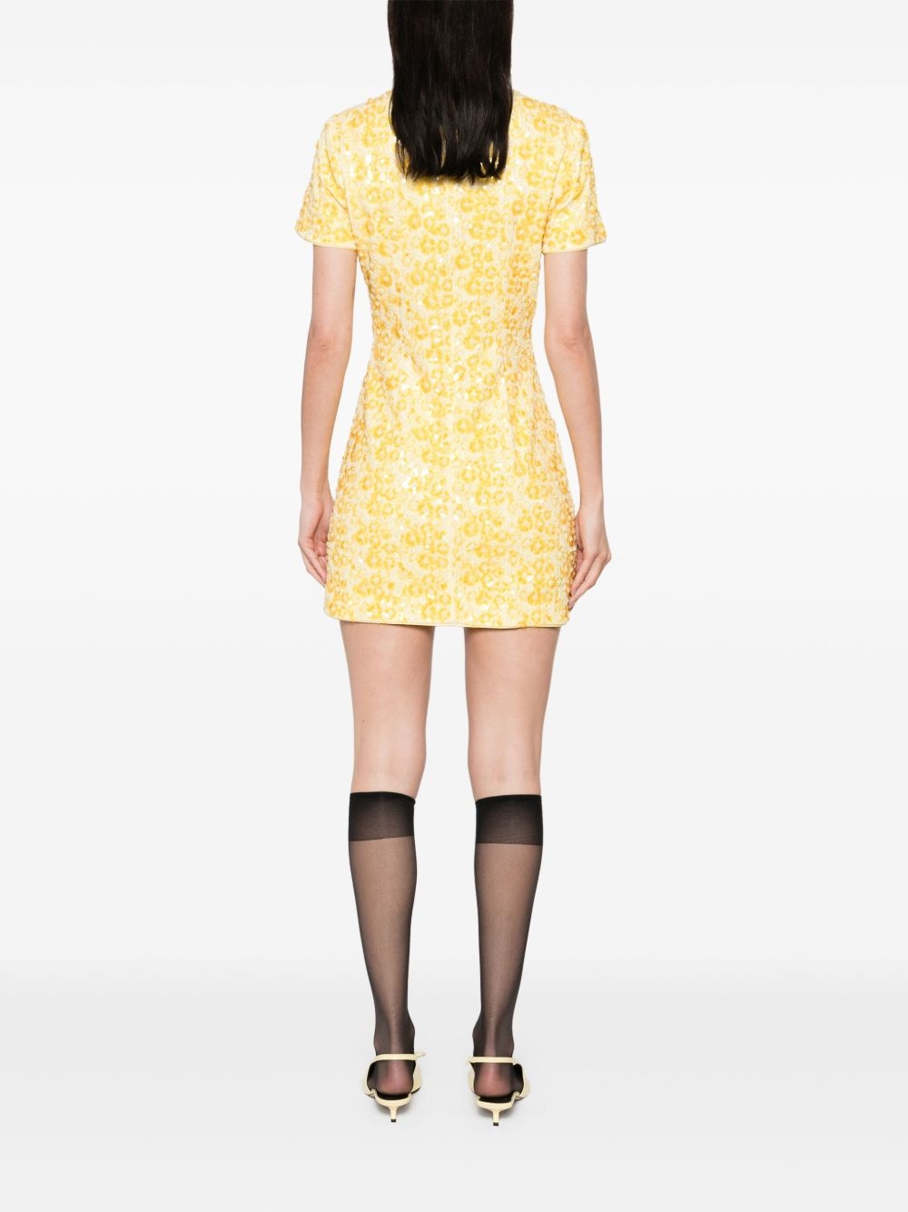 clove-embellished mini dress - 4