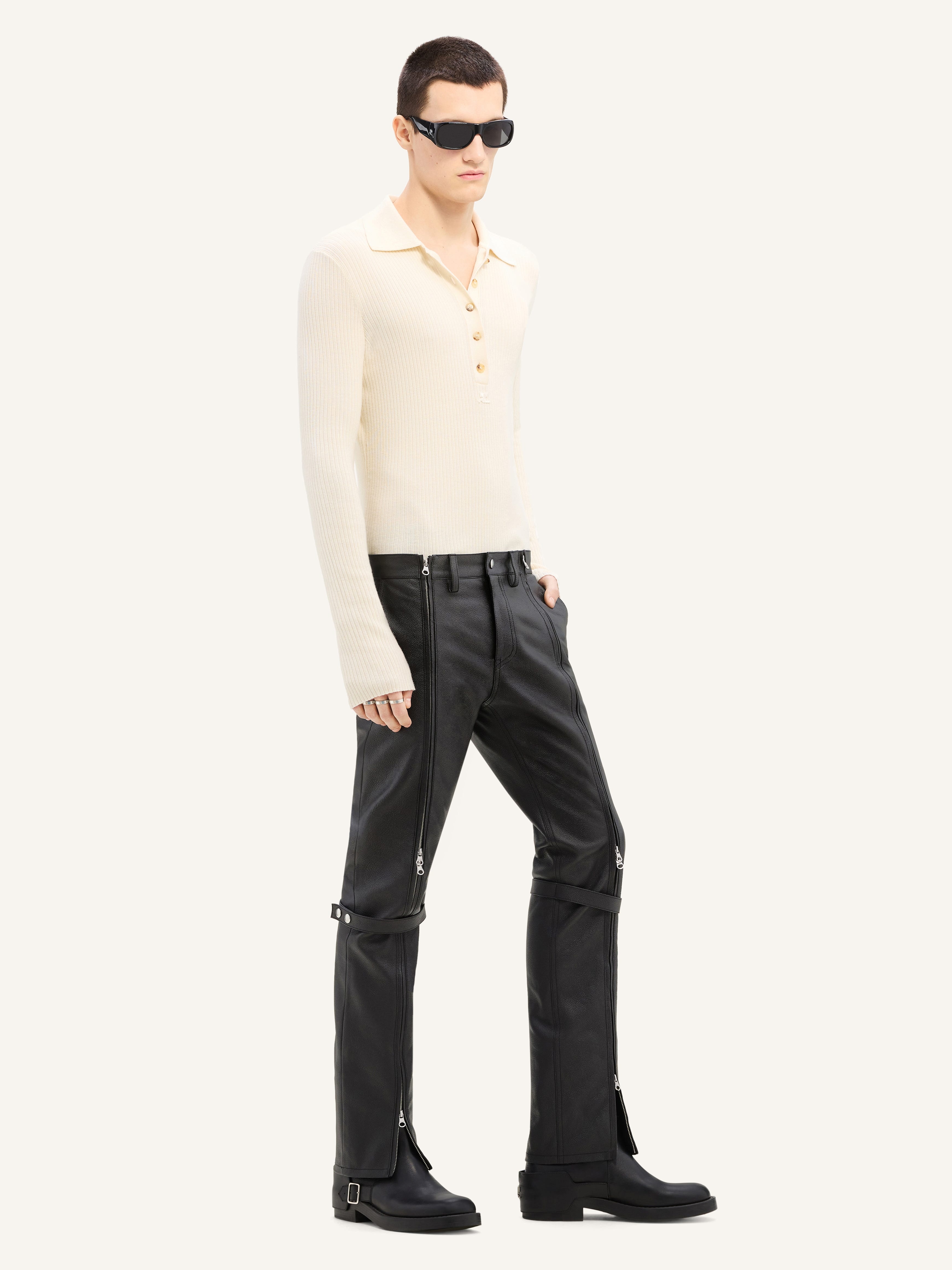 MULTI-BUTTONS LIGHT WOOL POLO - 4