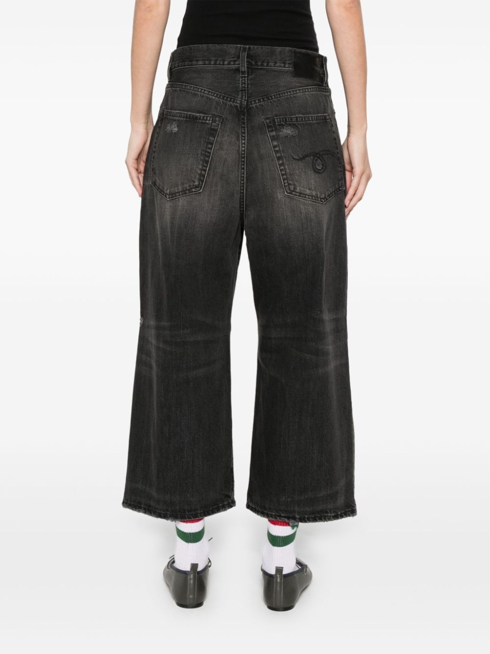 cropped wide-leg jeans - 4