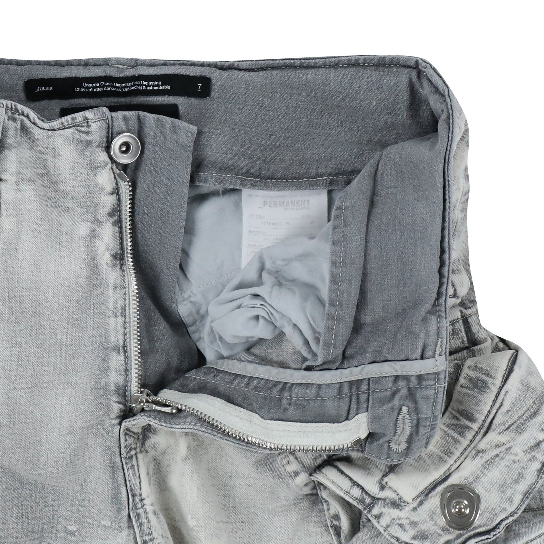 DISTRESSED GASMASK DENIM CARGO  / PLASTER - 3