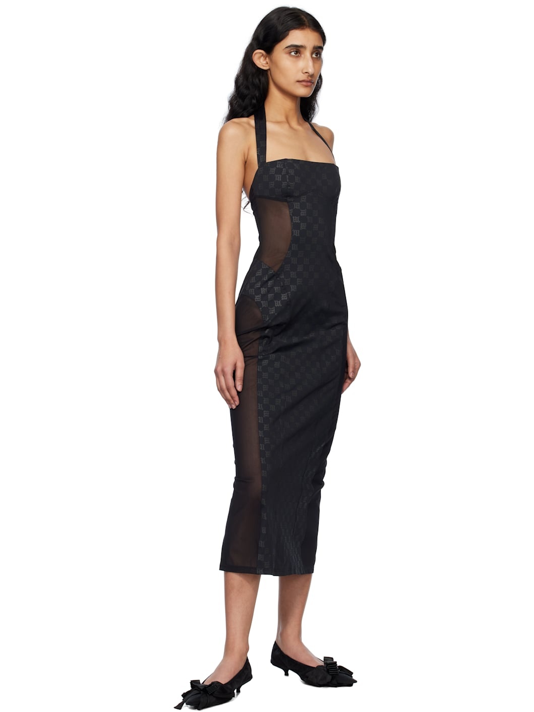 Black Shape Up Midi Dress - 4