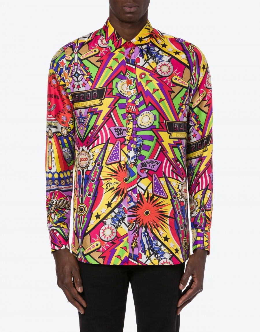 PINBALL PRINT POPLIN SHIRT - 2
