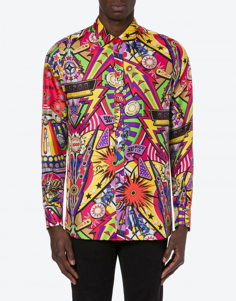 Moschino PINBALL PRINT POPLIN SHIRT outlook