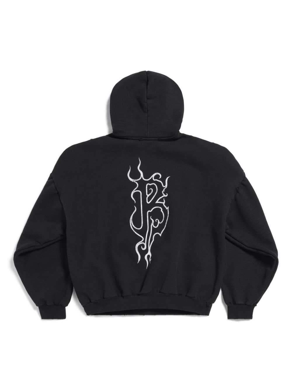 Balenciaga AI-Generated cotton hoodie - Black