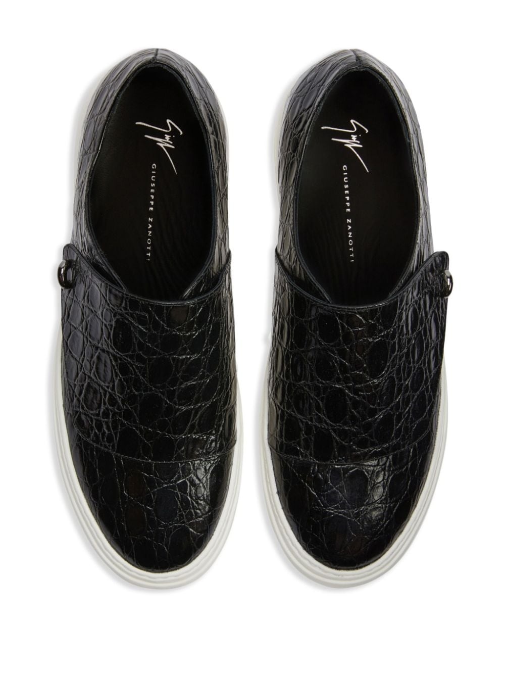 Mike crocodile-embossed sneakers - 4