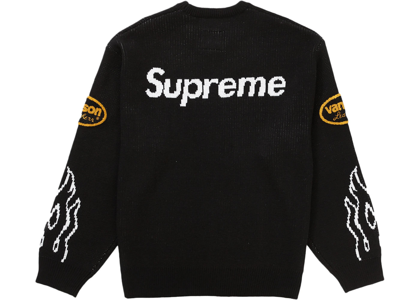 Supreme Vanson Leathers Sweater Black - 2
