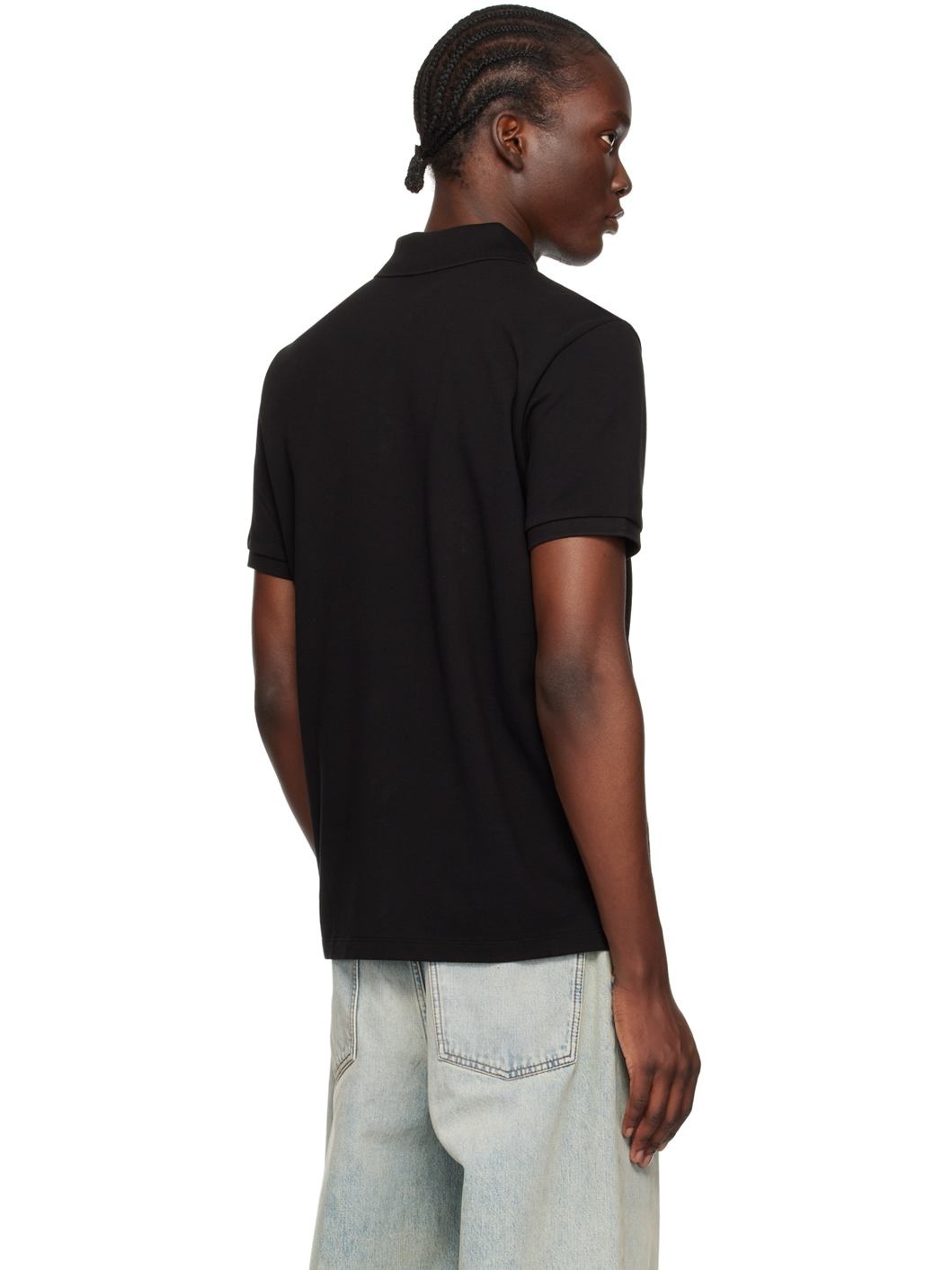 Black Logo Patch Polo - 3