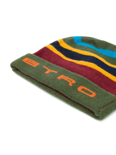 Etro logo wool beanie outlook