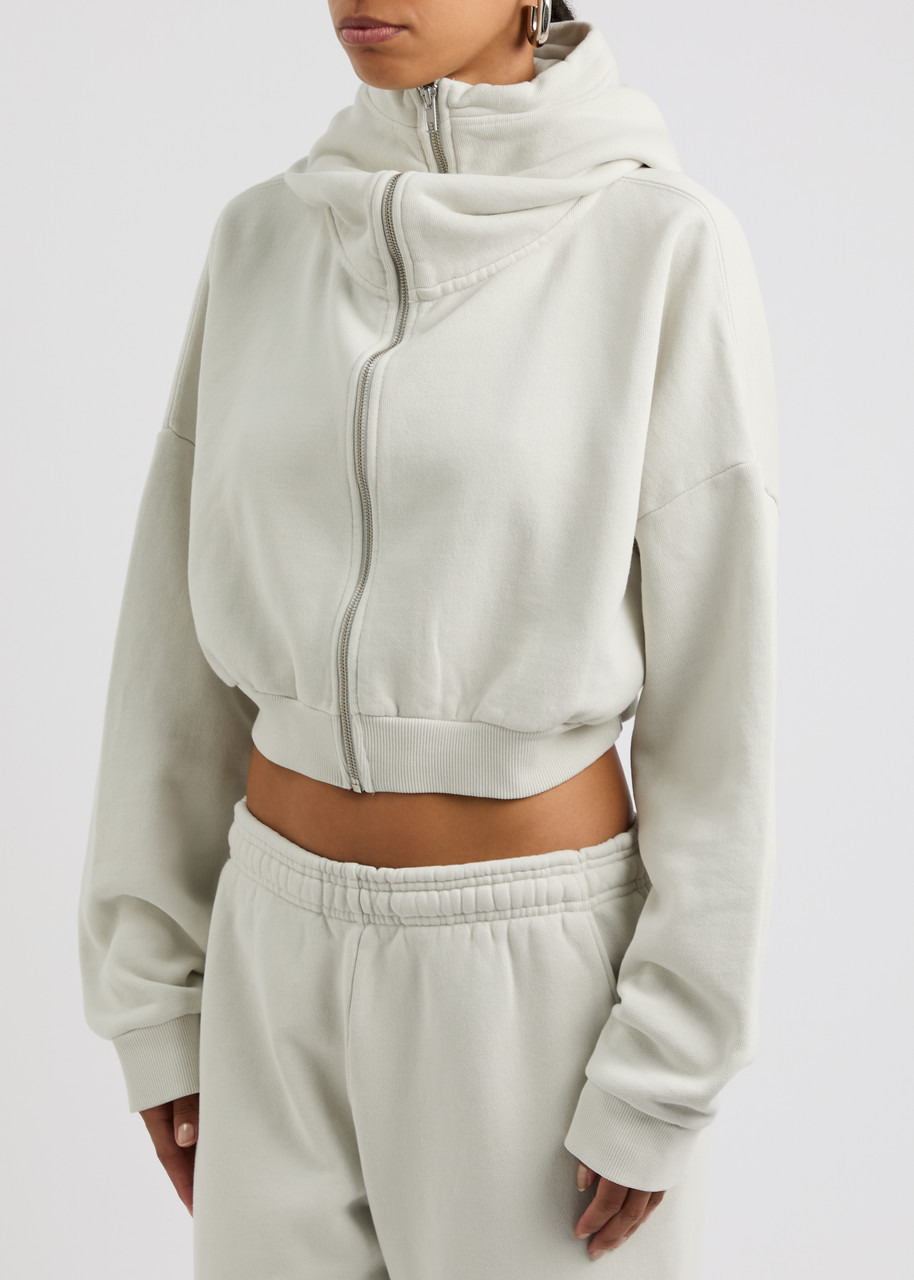 Entire Studios Cropped Hooded Cotton Sweatshirt - 2