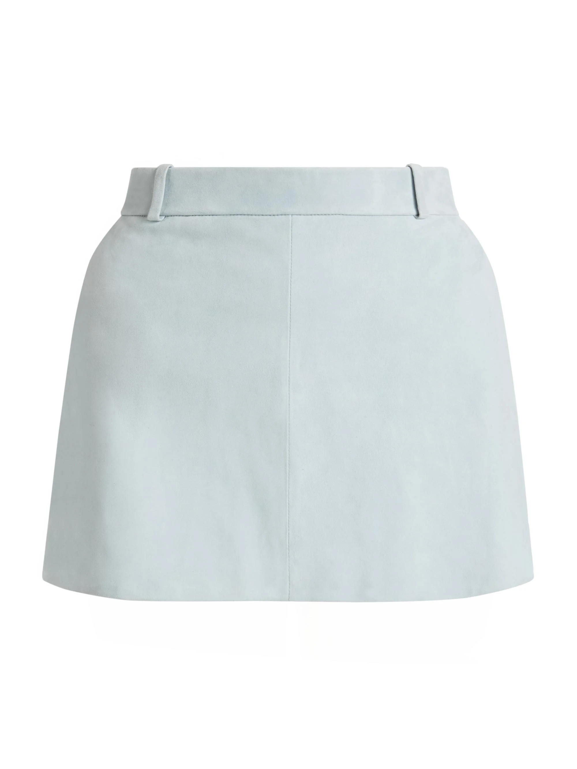 Women's The Suede Miniskirt - Sky Blue - 1