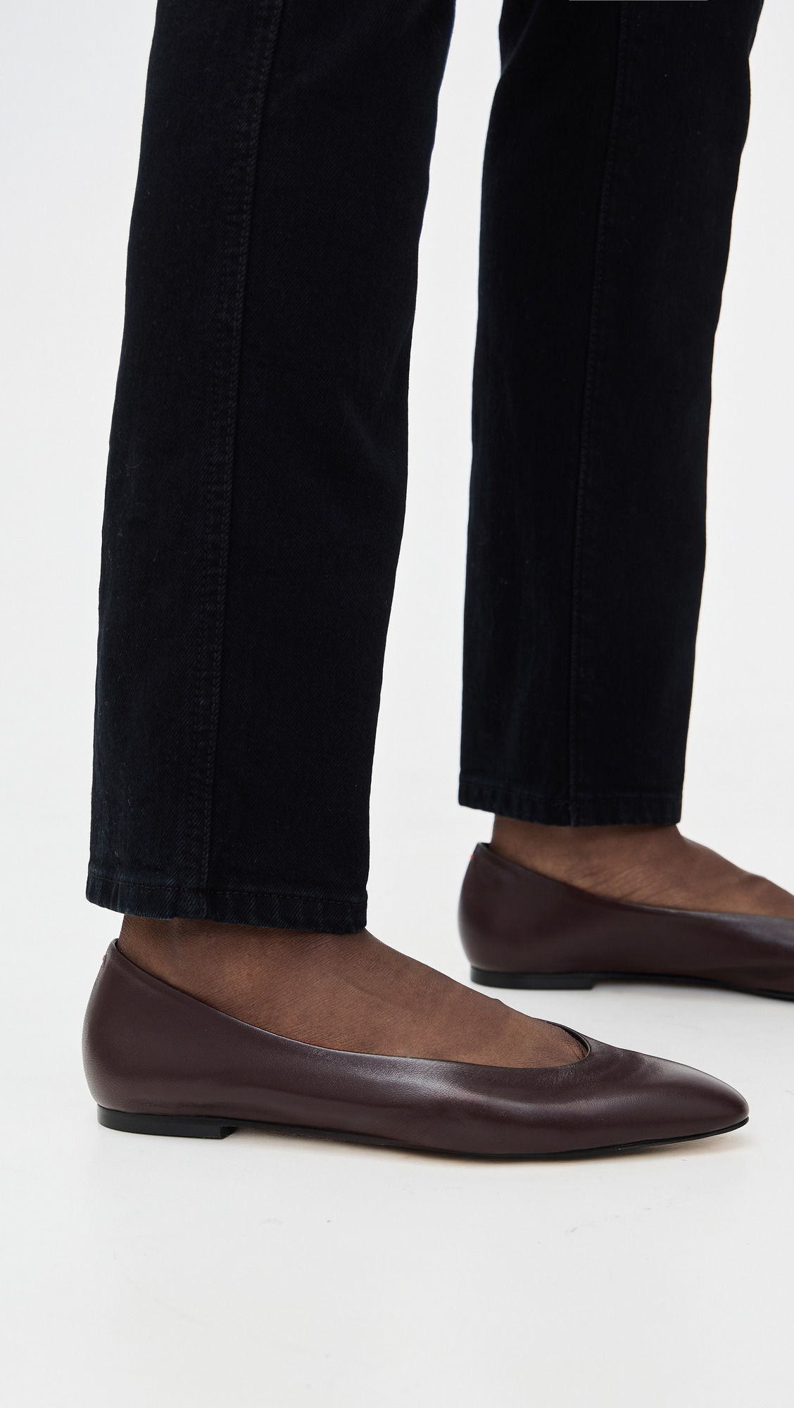 Ellie Nappa Leather Moka Flats - 2