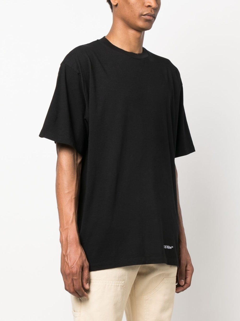 Scribble Diagonals-print T-shirt - 3