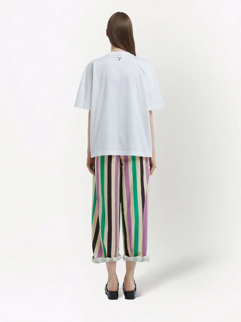 mermaid and logo print oversize T-shirt - 4