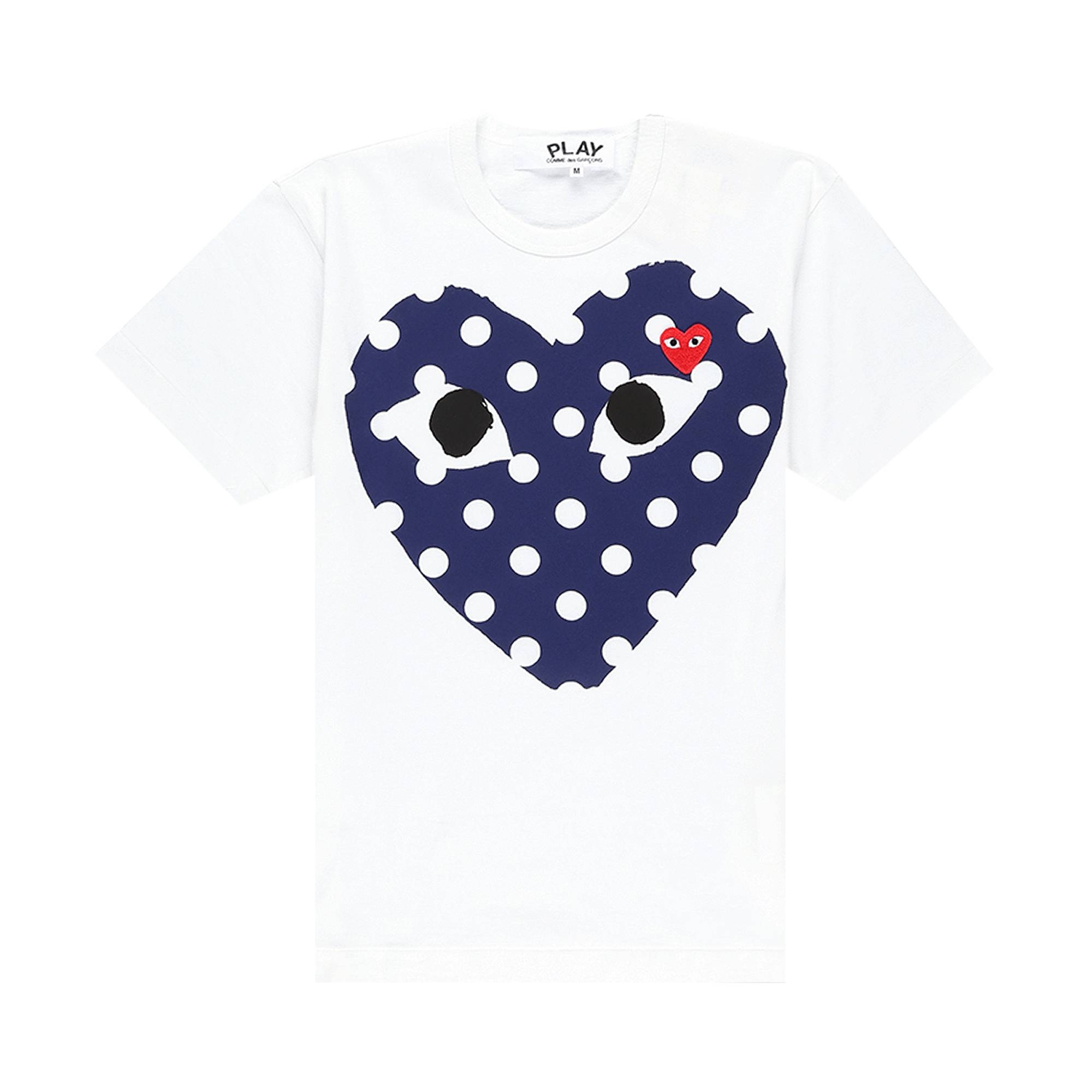 Comme des Garçons PLAY Polka Dot Heart T-Shirt 'White' - 1