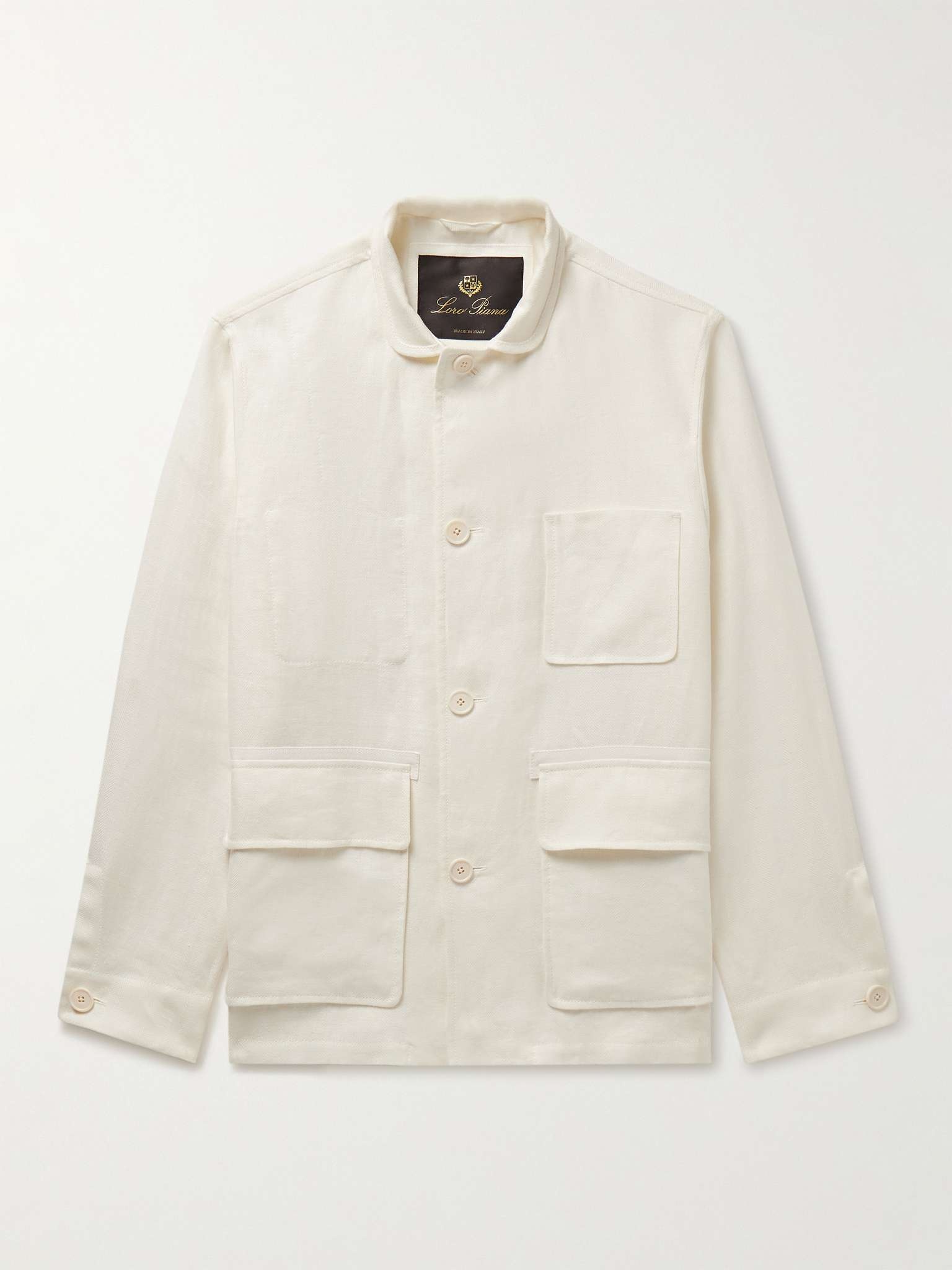 Spagna Herringbone Linen Jacket - 1