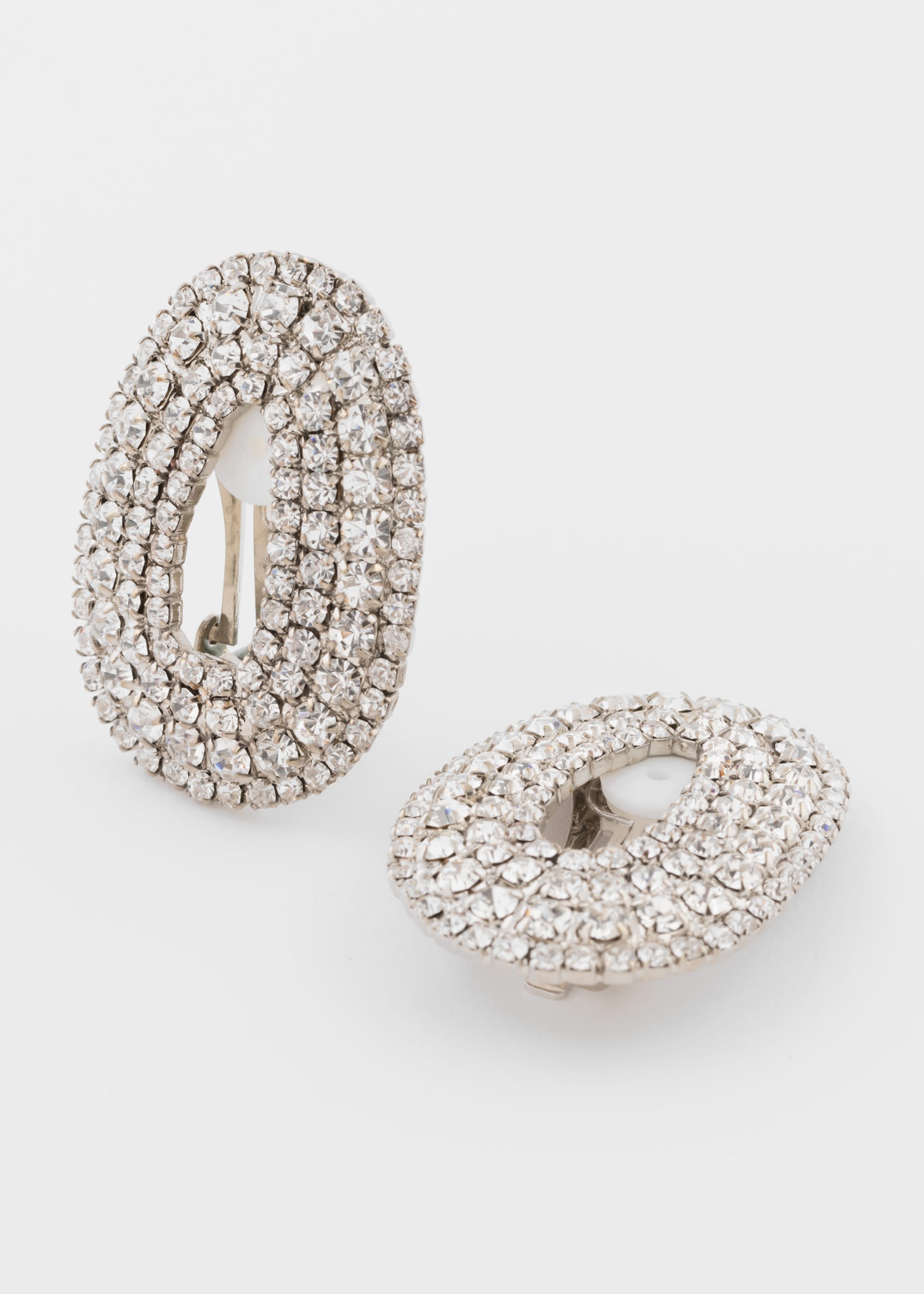 Paul Smith Crystal Liquid Sky Oval Earrings by Helene Zubeldia REVERSIBLE