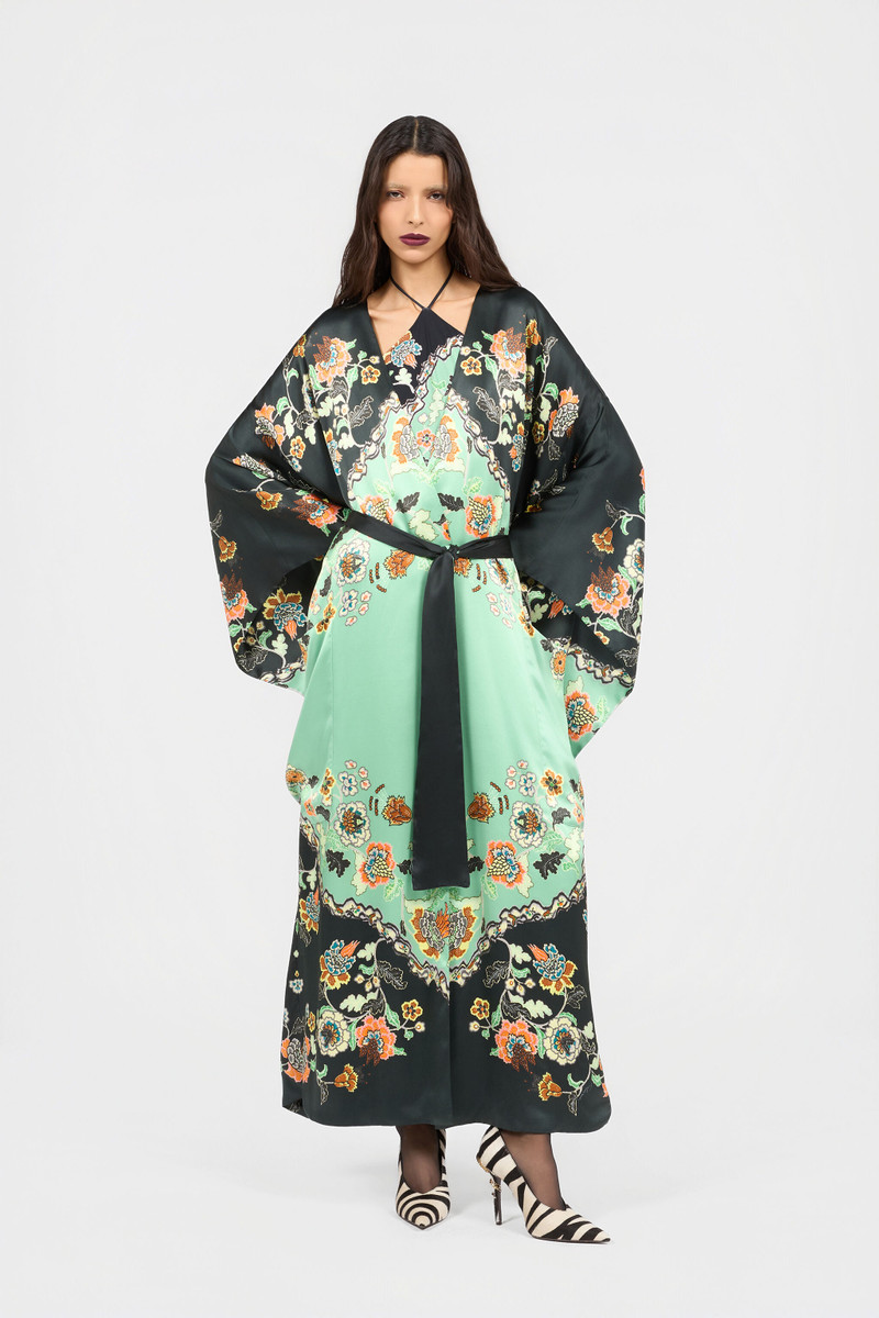 Silk Kimono With Kimono Print 3